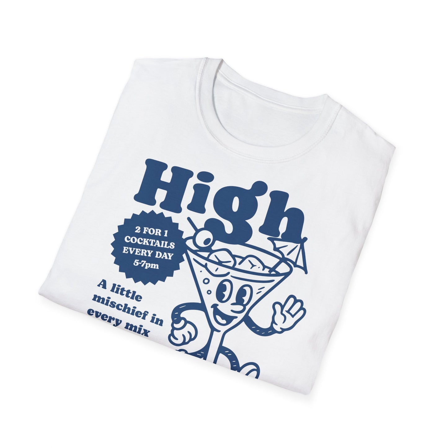 High Spirits Cocktail Cartoon T-Shirt
