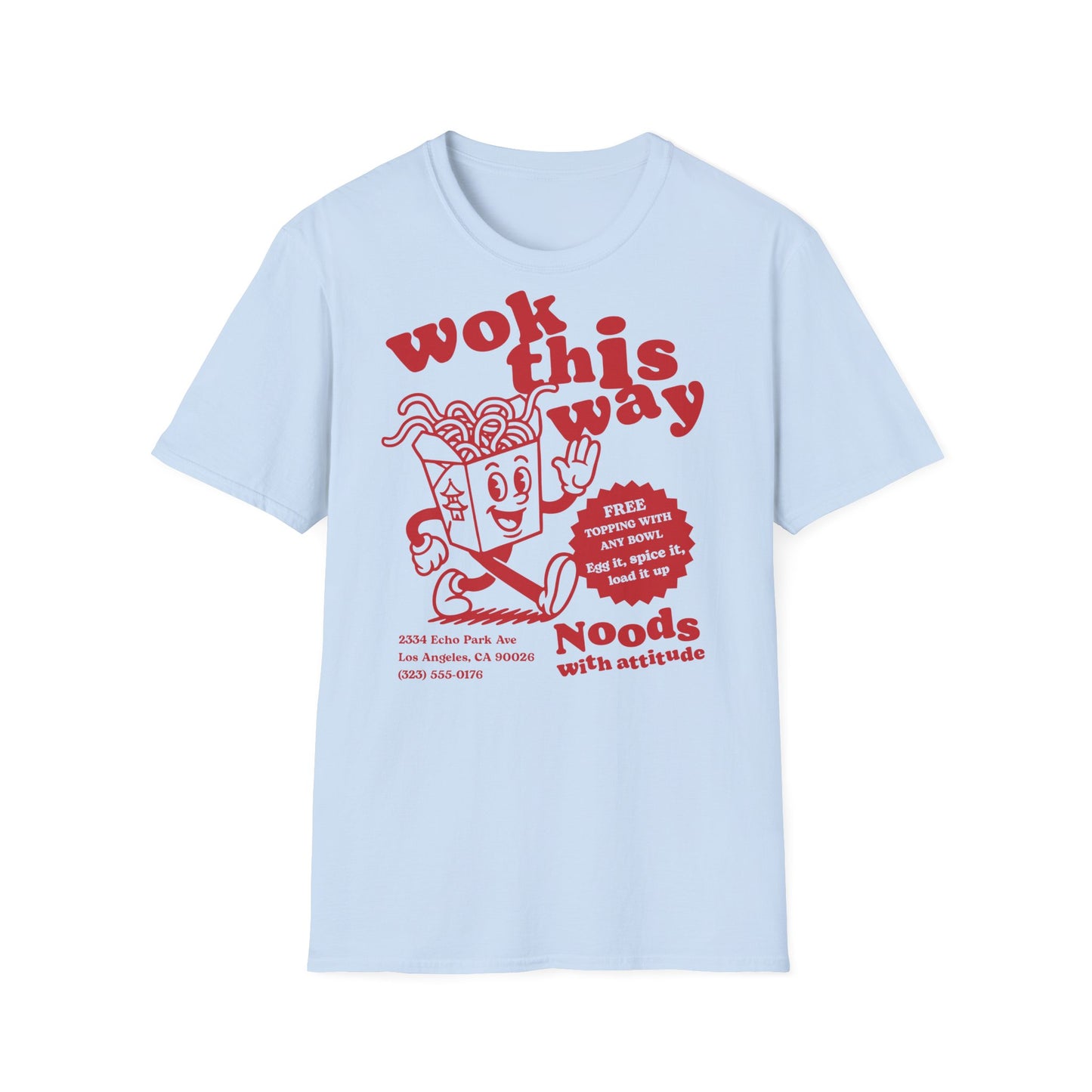 Wok This Way Noodle Cartoon T-Shirt