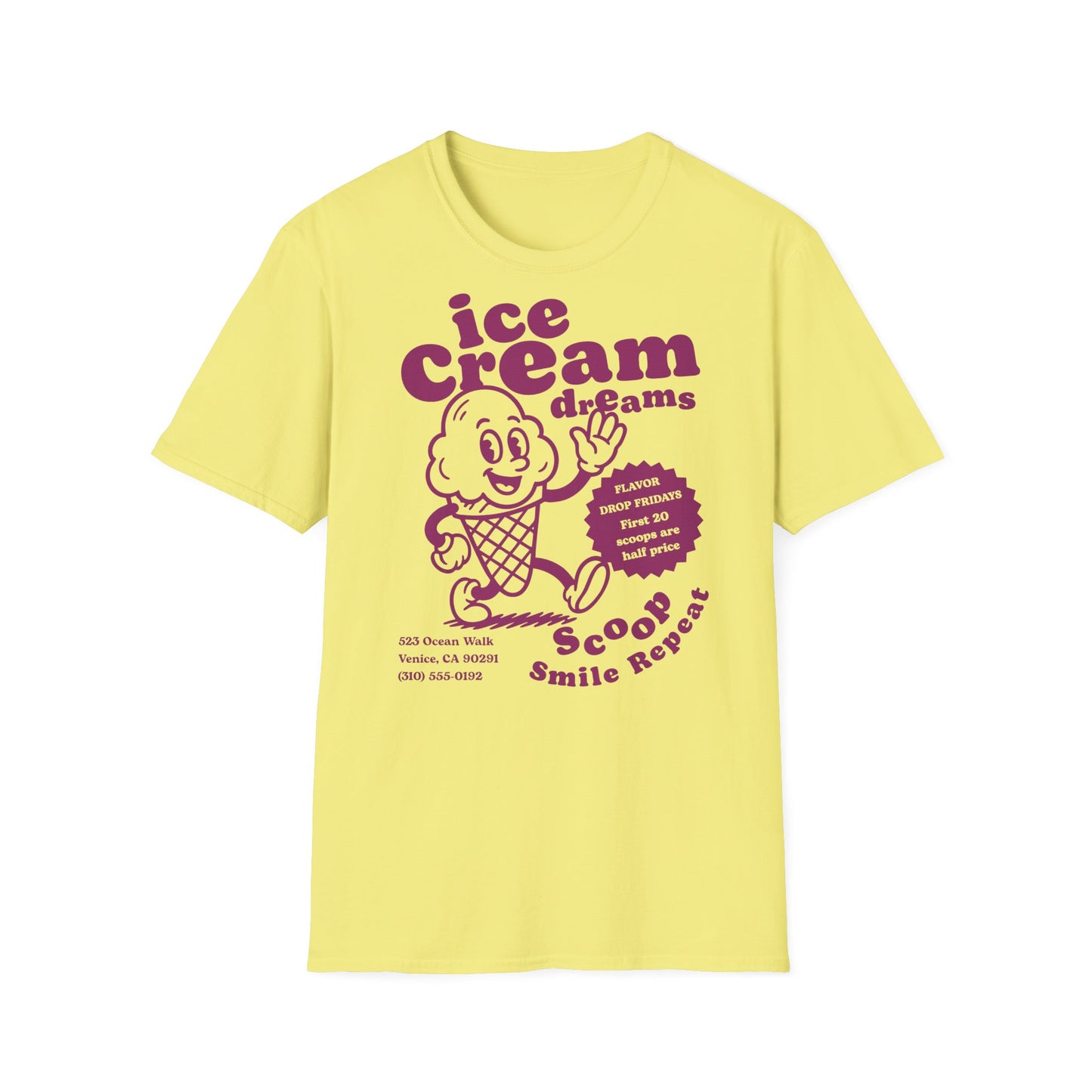 Ice Cream Dreams Cartoon T-Shirt
