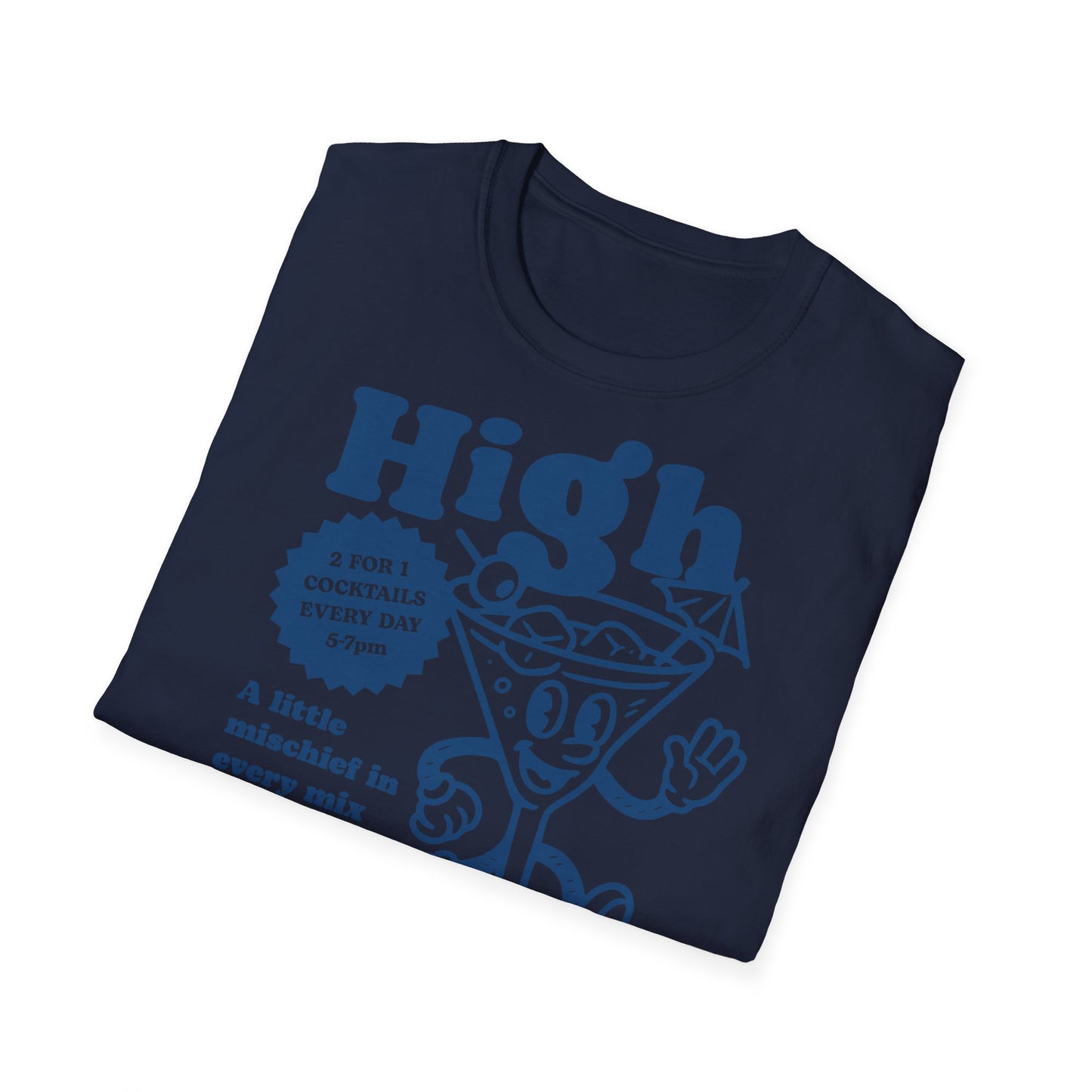 High Spirits Cocktail Cartoon T-Shirt
