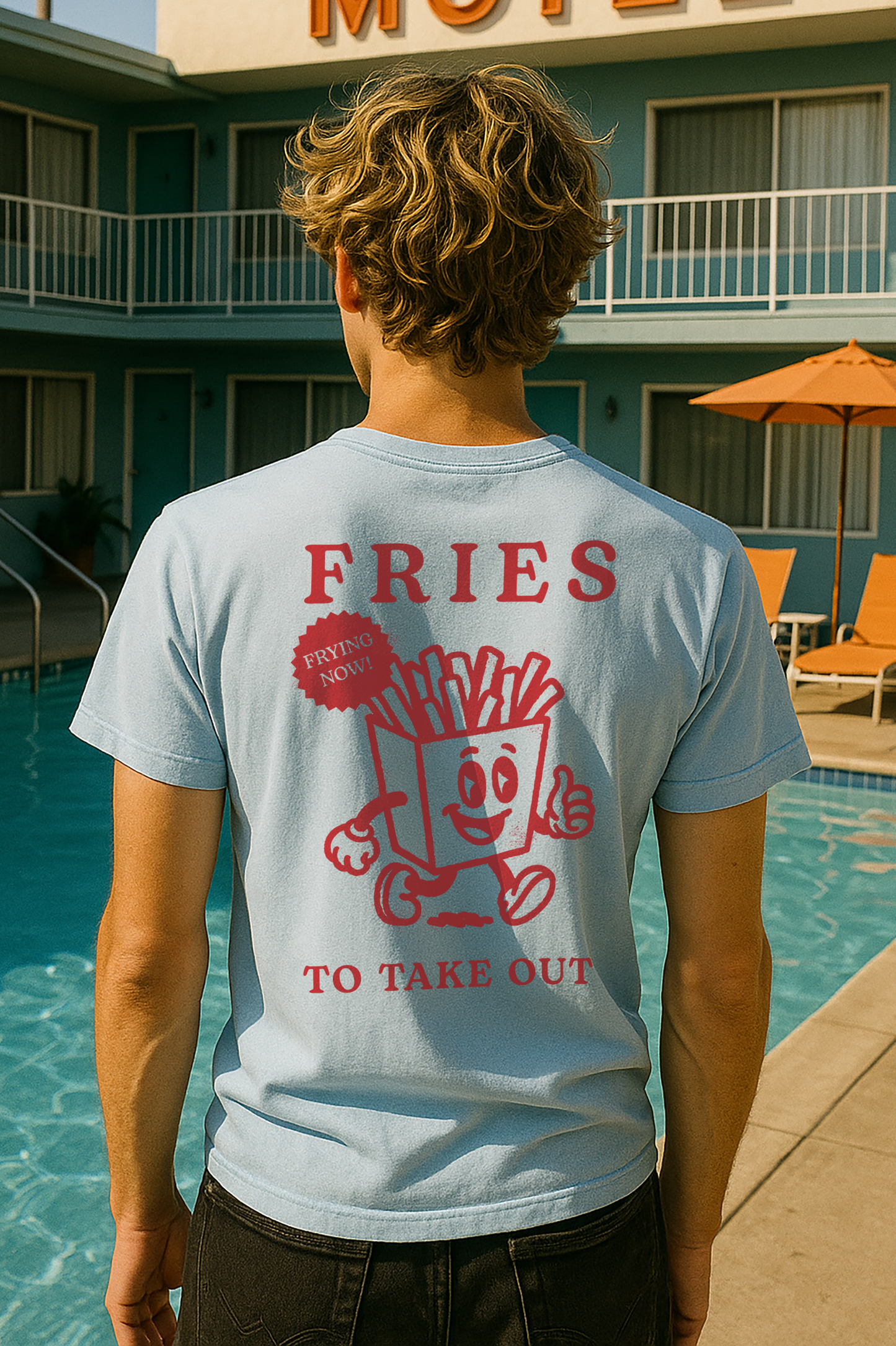 French Fries Cartoon T-Shirt (double sided)