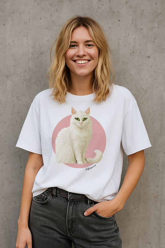 White Y2k Cat T-Shirt
