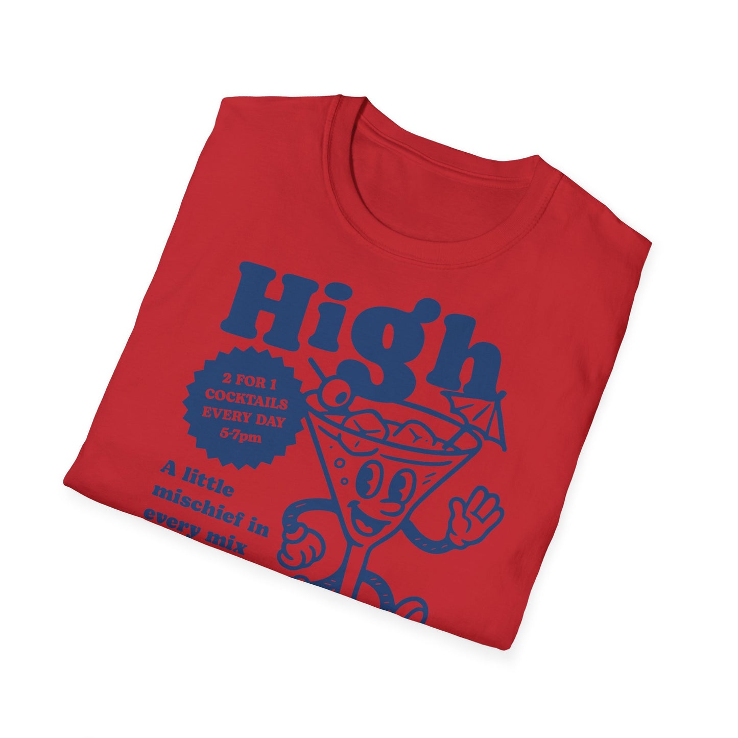 High Spirits Cocktail Cartoon T-Shirt