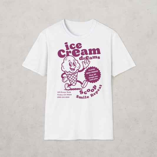 Ice Cream Dreams Cartoon T-Shirt