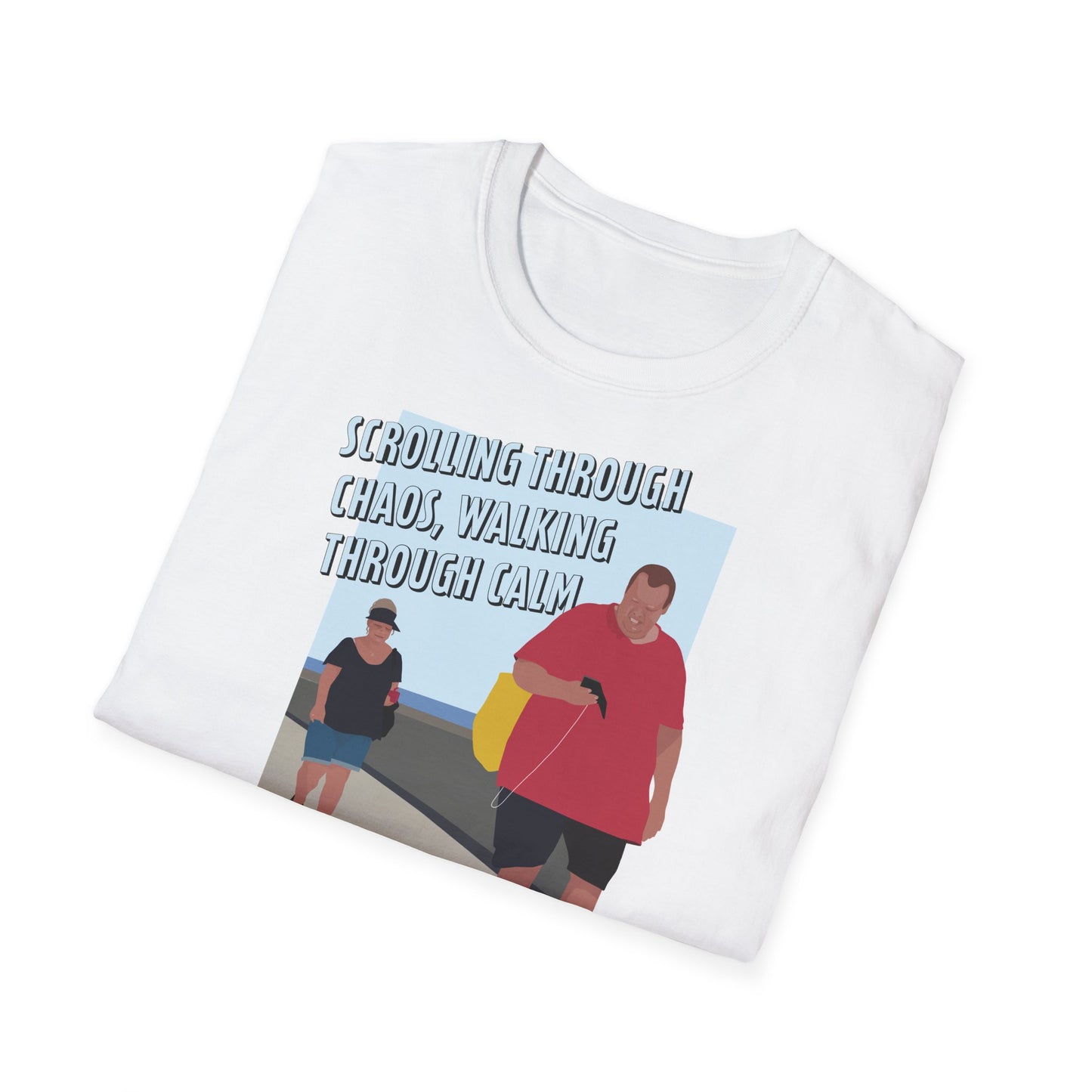 Scrolling Through Chaos Boardwalk T-Shirt