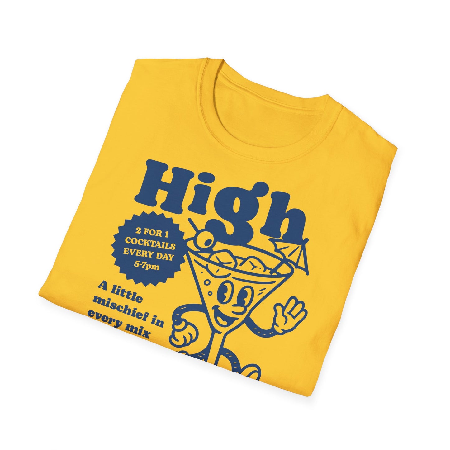 High Spirits Cocktail Cartoon T-Shirt
