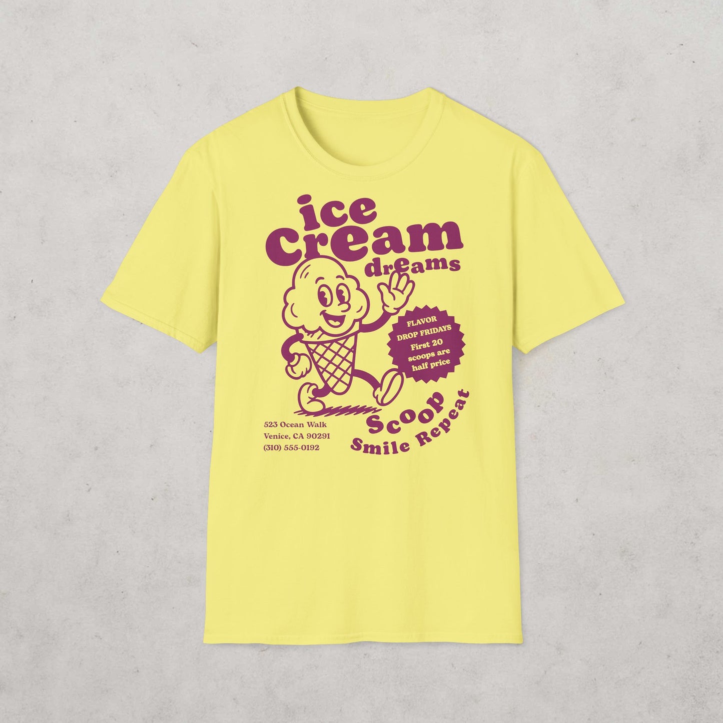 Ice Cream Dreams Cartoon T-Shirt