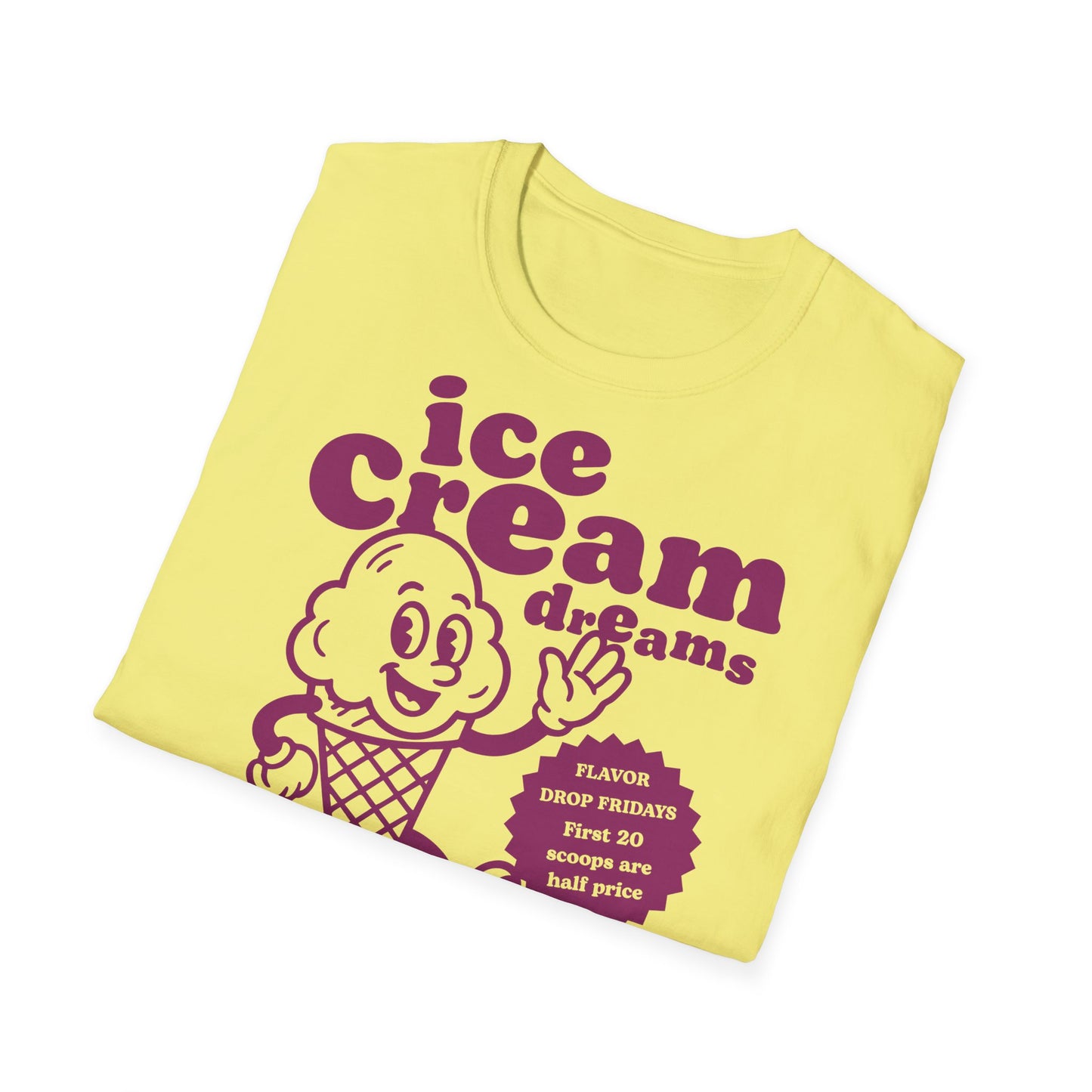 Ice Cream Dreams Cartoon T-Shirt