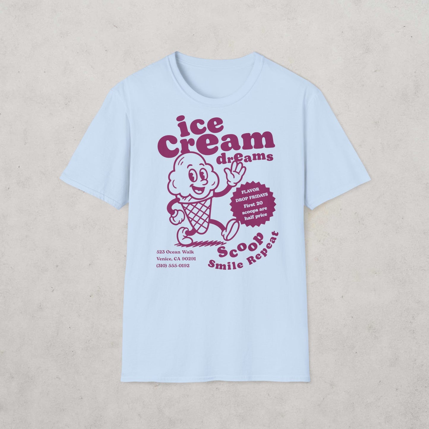 Ice Cream Dreams Cartoon T-Shirt