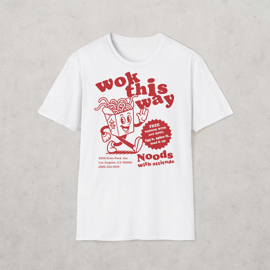 Wok This Way Noodle Cartoon T-Shirt