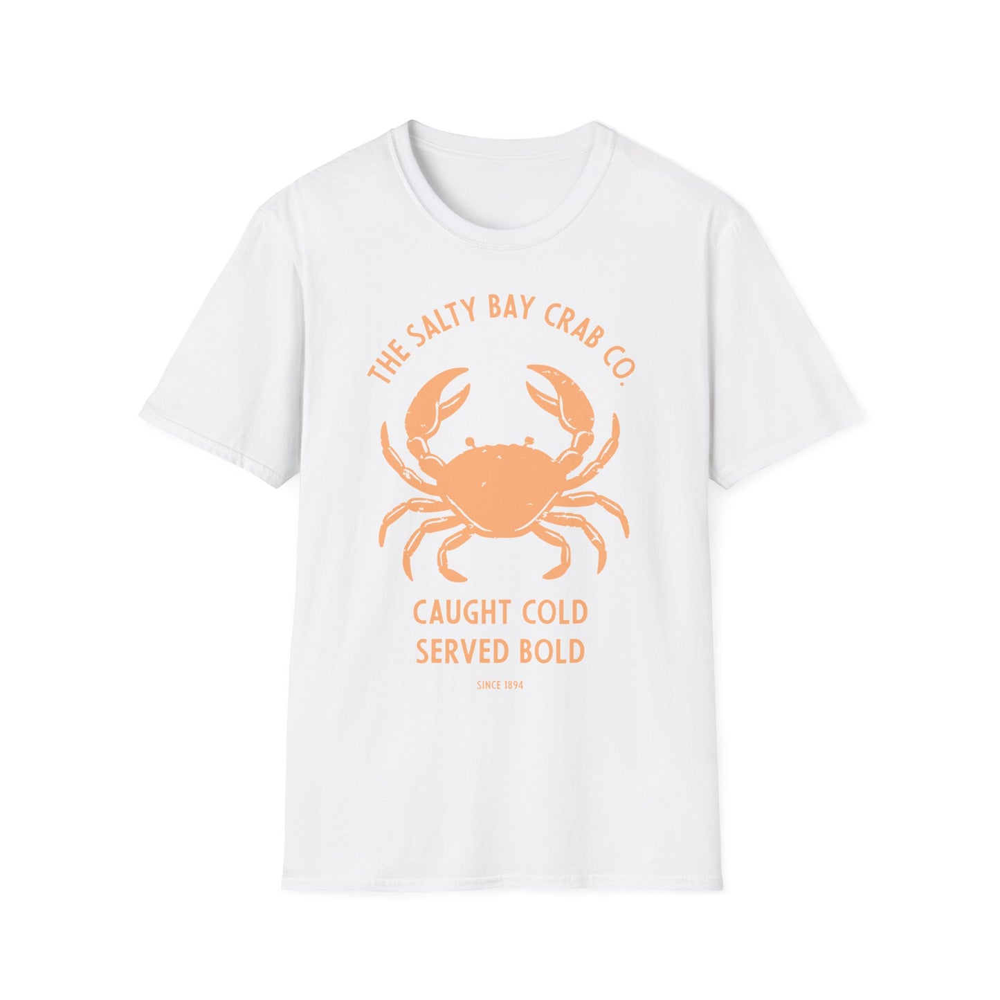 Salty Bay Crab Co. T-Shirt Design 1 in Orange
