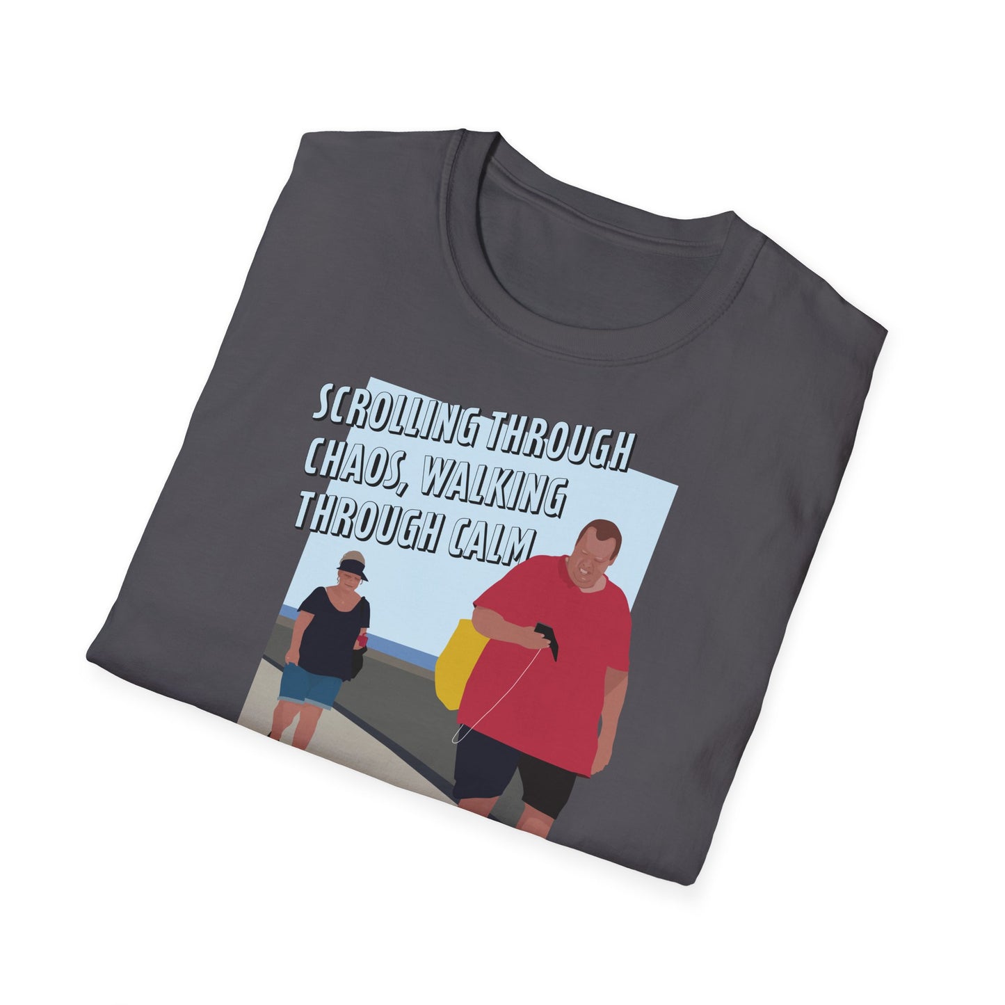 Scrolling Through Chaos Boardwalk T-Shirt
