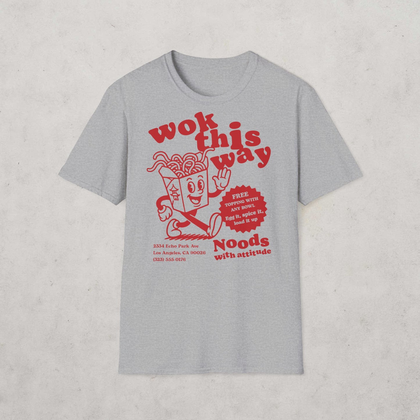 Wok This Way Noodle Cartoon T-Shirt