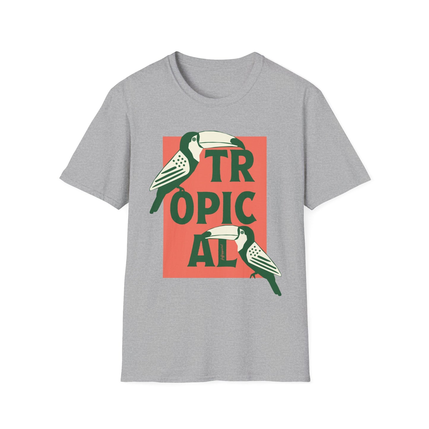 Tropical Toucan T-Shirt on Pink