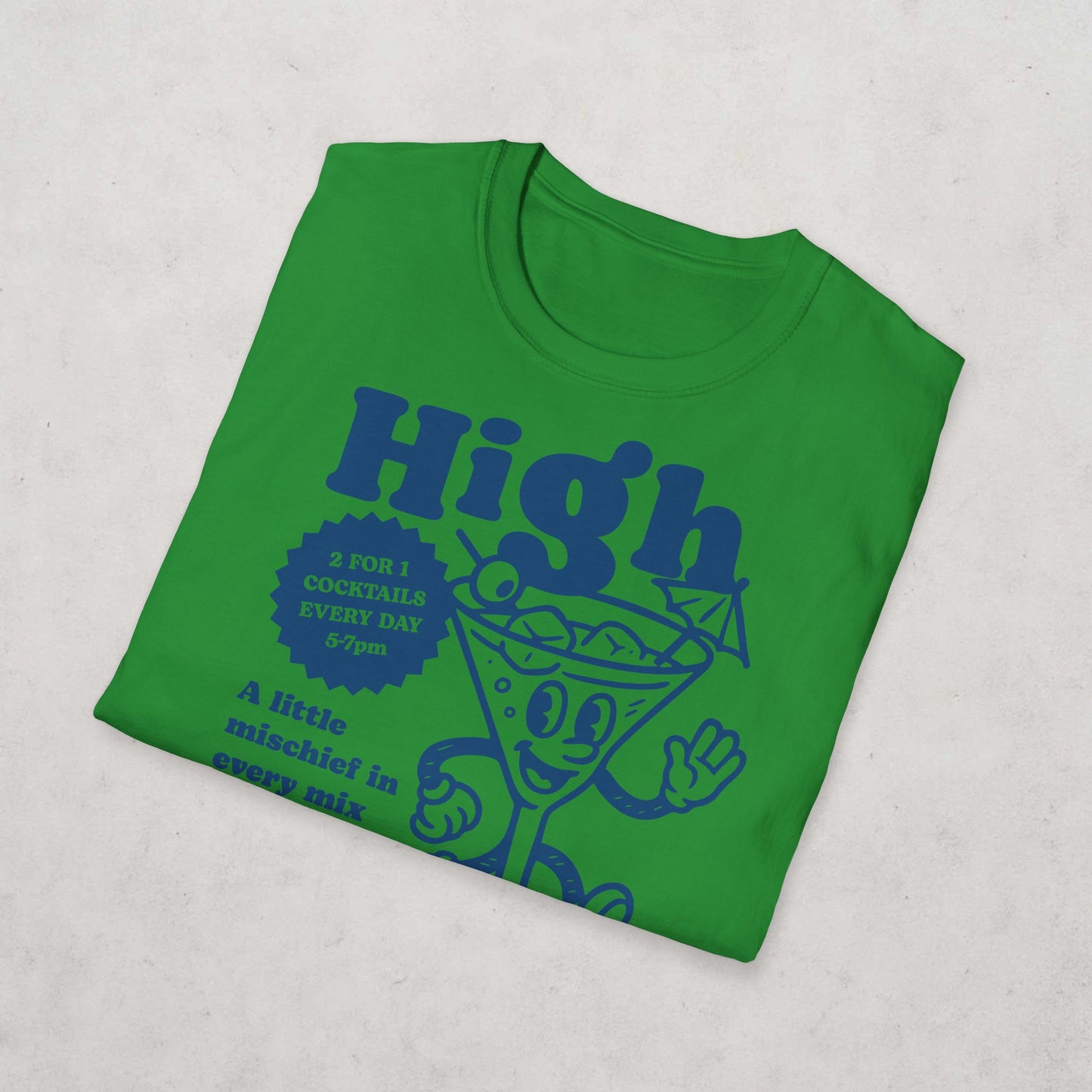 High Spirits Cocktail Cartoon T-Shirt