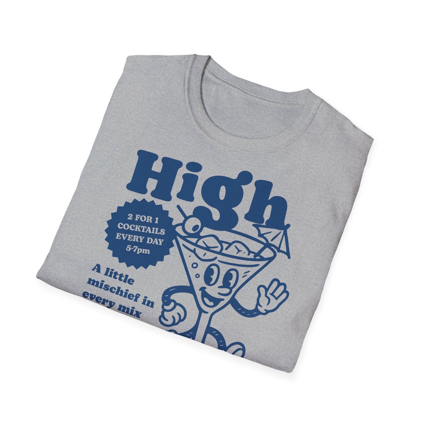 High Spirits Cocktail Cartoon T-Shirt