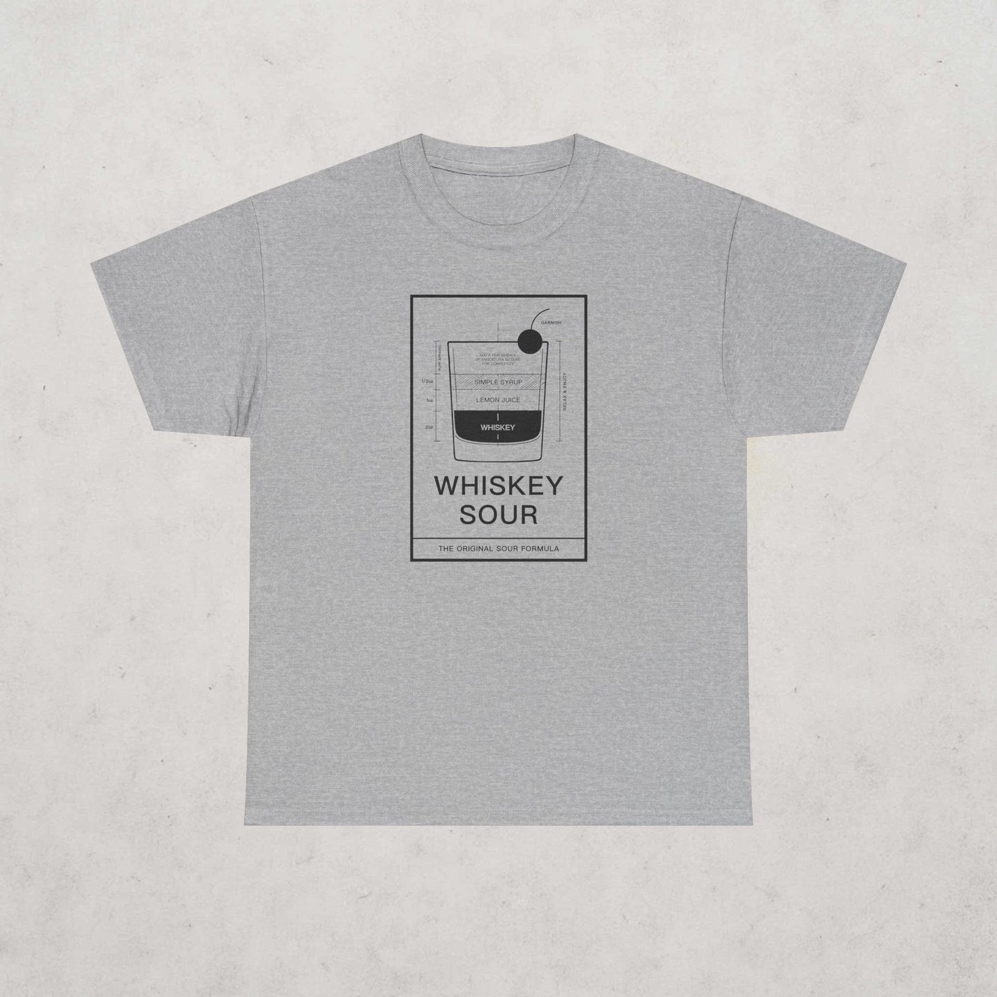 Whiskey Sour T-Shirt | Vintage Cocktail Recipe Graphic Tee