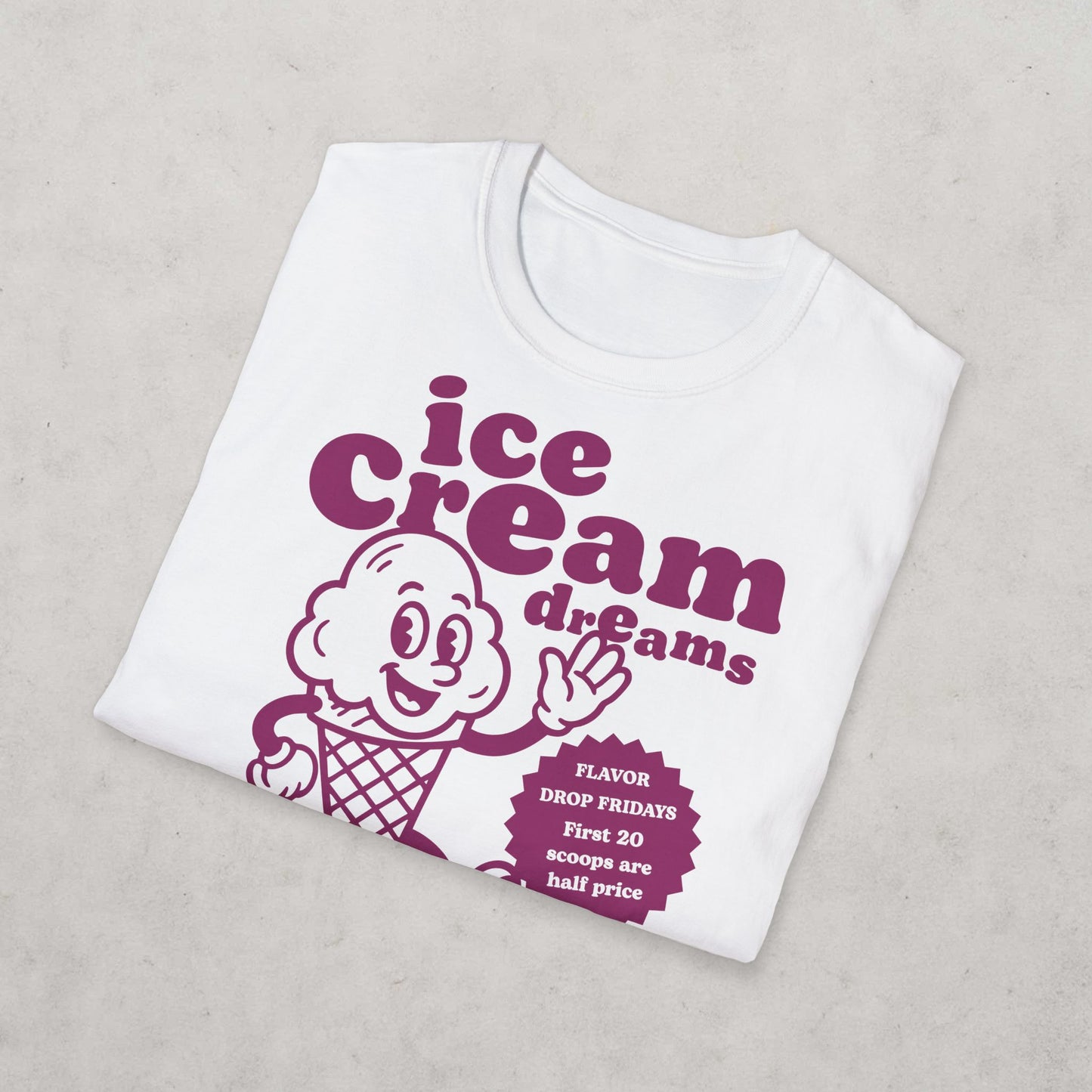 Ice Cream Dreams Cartoon T-Shirt