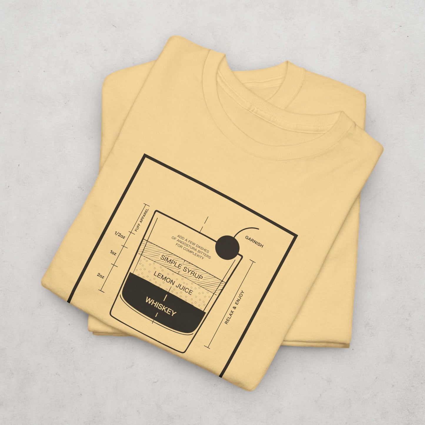 Whiskey Sour T-Shirt | Vintage Cocktail Recipe Graphic Tee