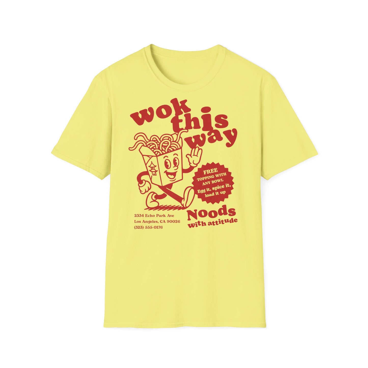 Wok This Way Noodle Cartoon T-Shirt