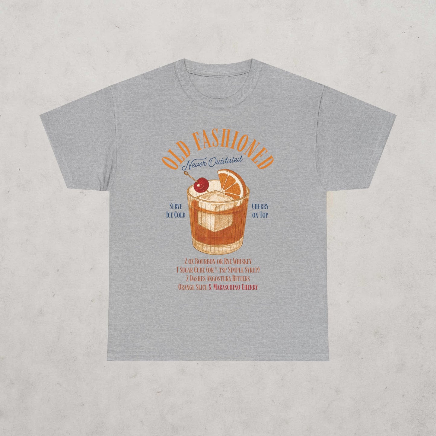 Old Fashioned Cocktail Heavyweight T-Shirt