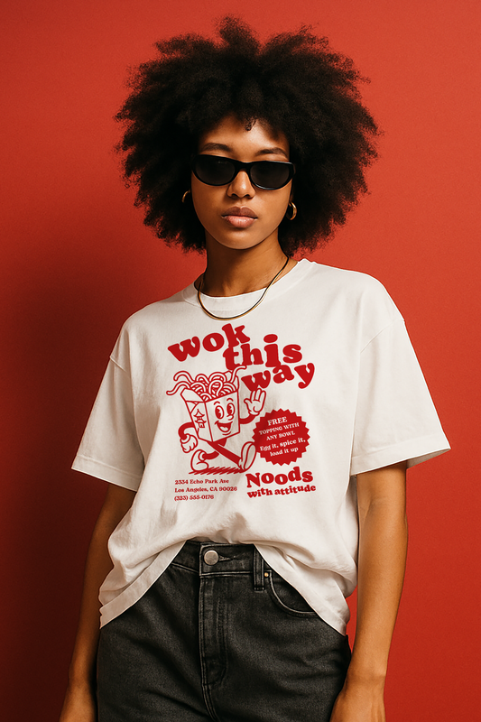 Wok This Way Noodle Cartoon T-Shirt