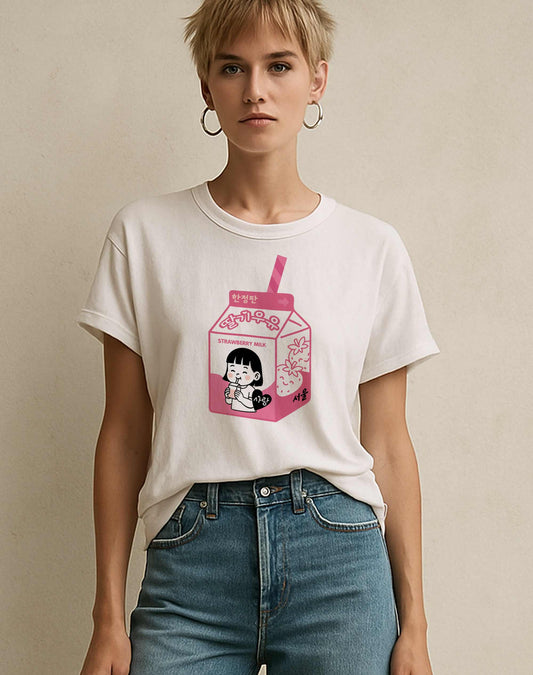 Strawberry Milk K-Pop T-Shirt