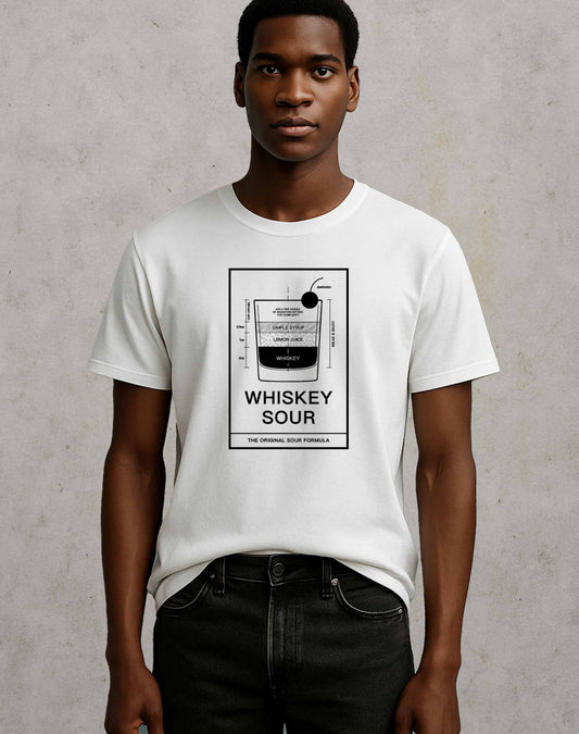 Whiskey Sour T-Shirt | Vintage Cocktail Recipe Graphic Tee