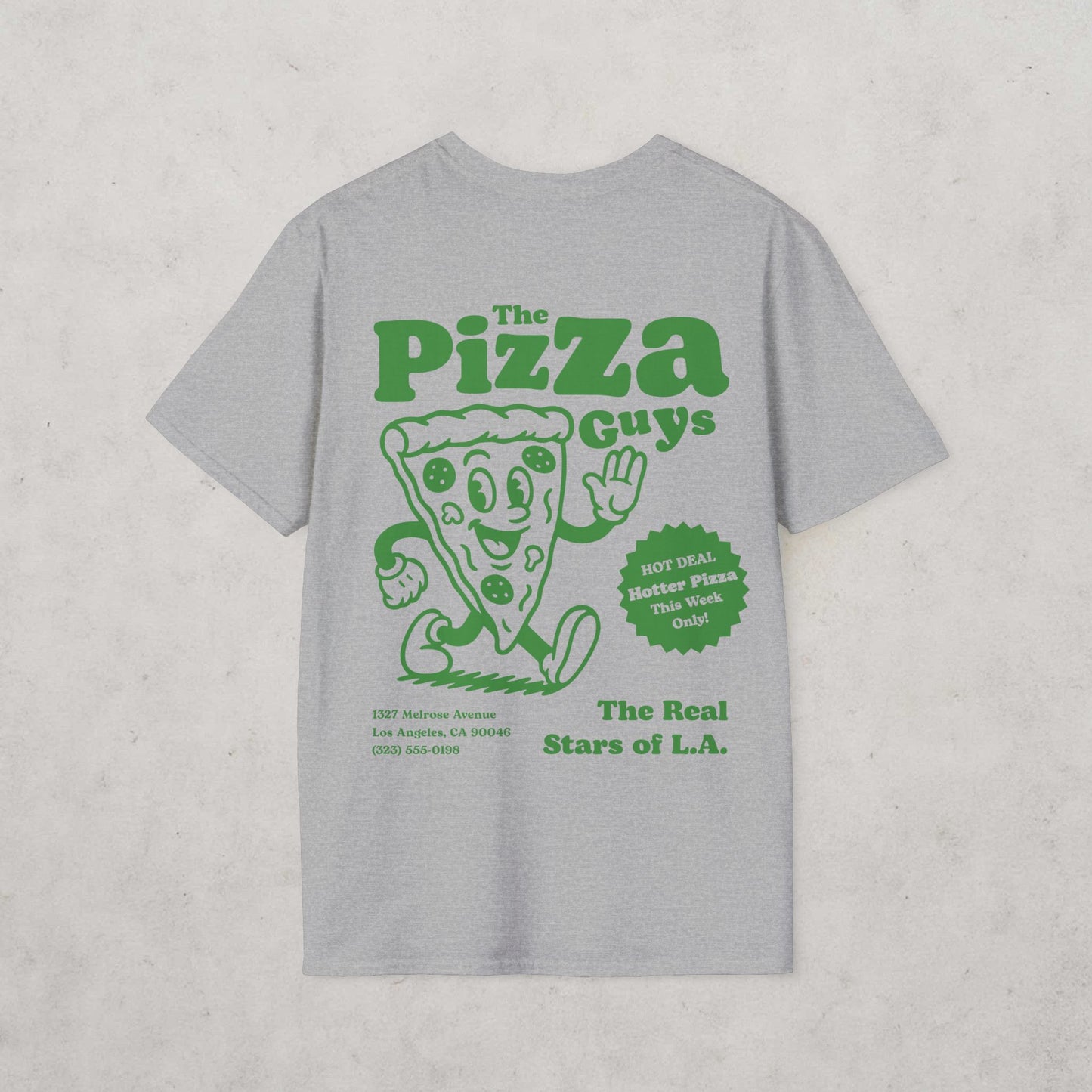 Pizza Cartoon T-Shirt (double sided)