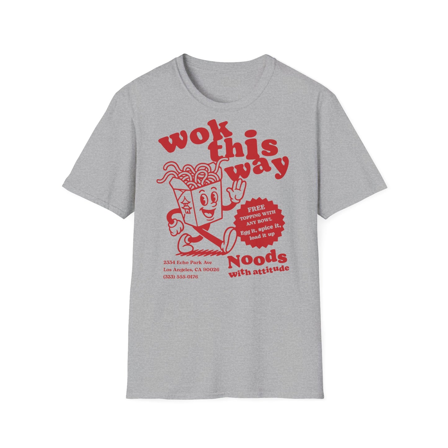 Wok This Way Noodle Cartoon T-Shirt
