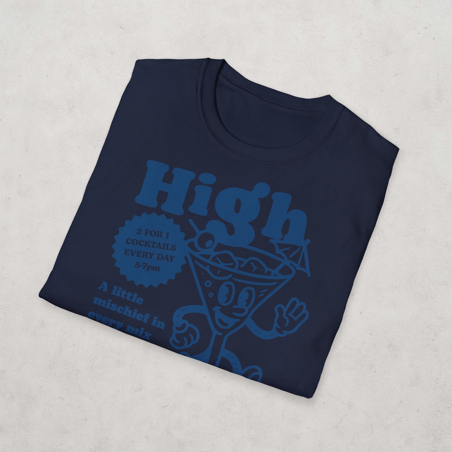 High Spirits Cocktail Cartoon T-Shirt