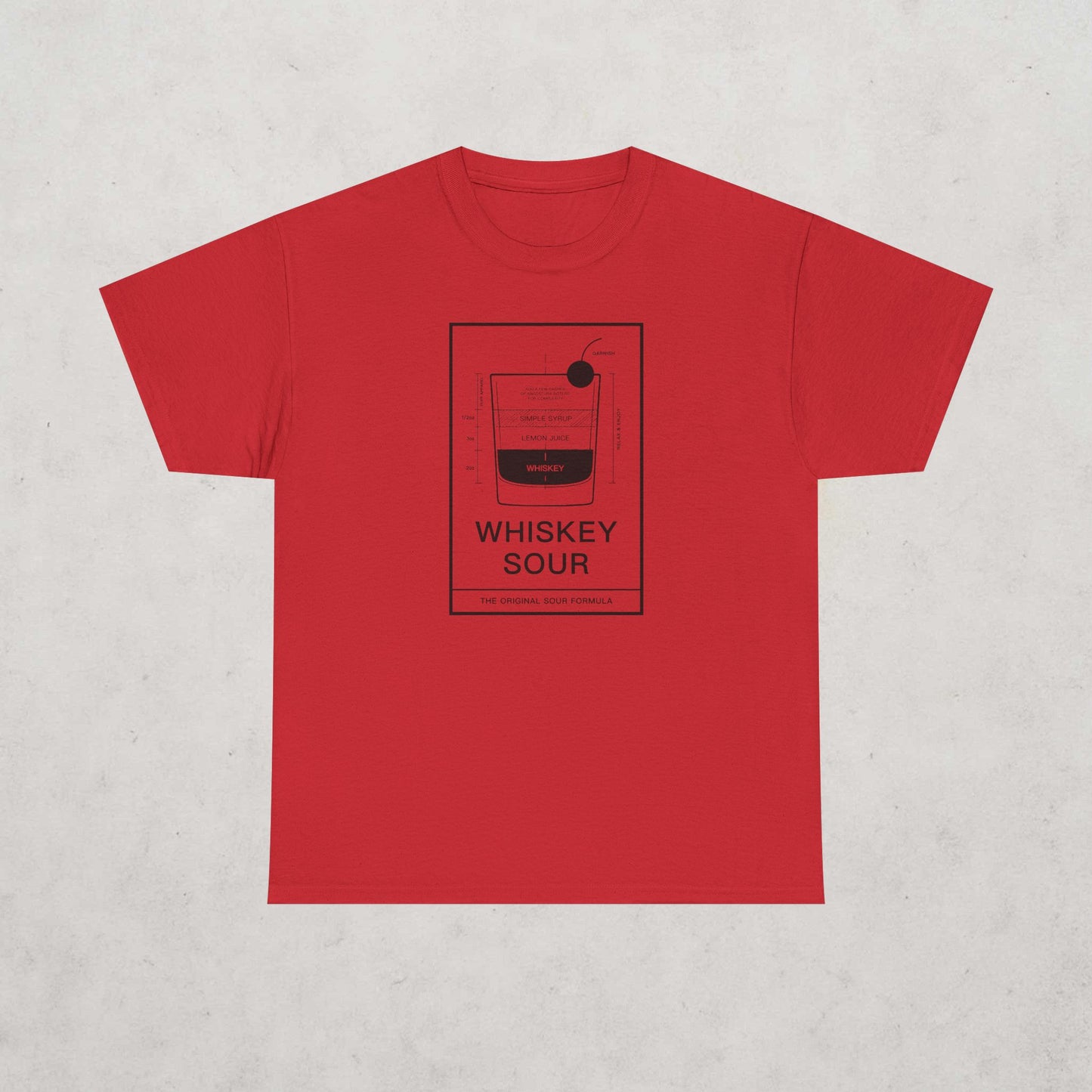 Whiskey Sour T-Shirt | Vintage Cocktail Recipe Graphic Tee