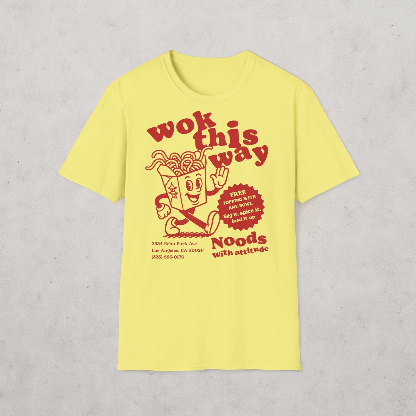 Wok This Way Noodle Cartoon T-Shirt