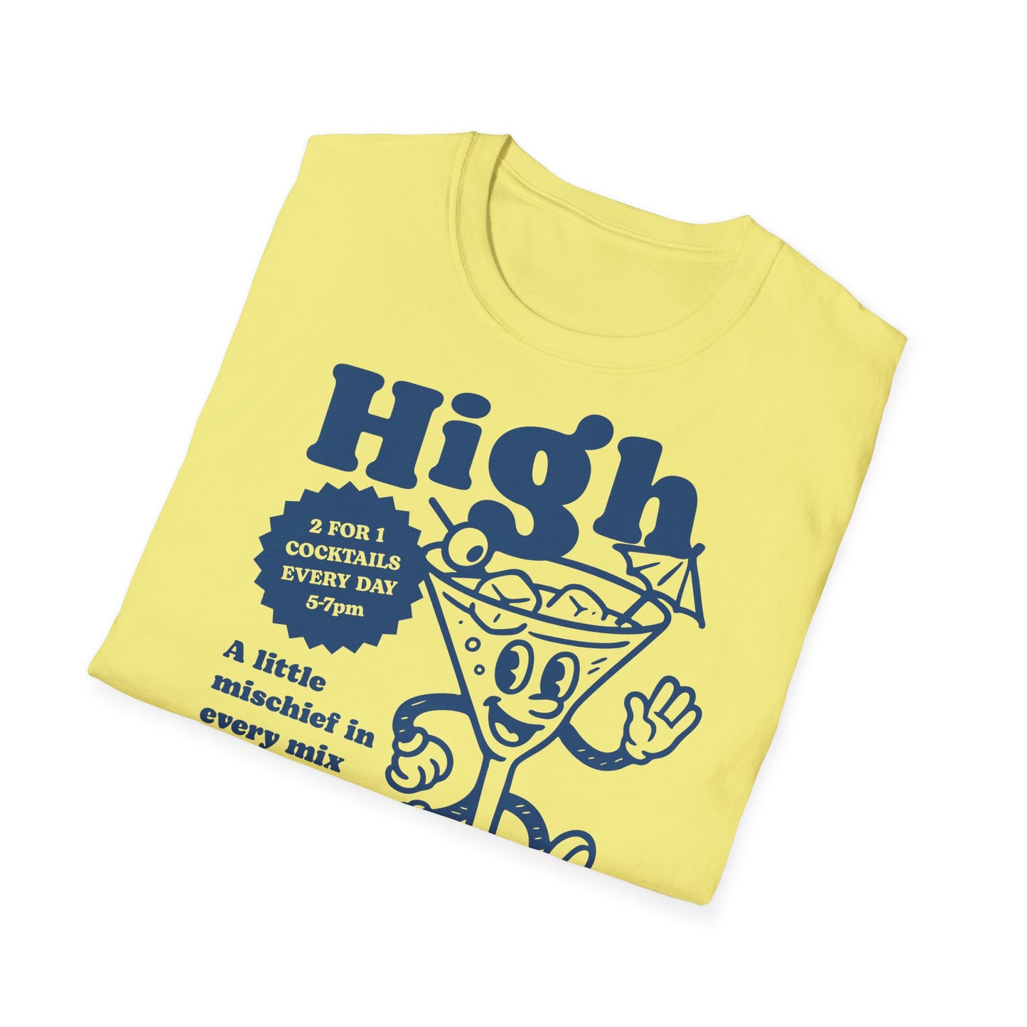 High Spirits Cocktail Cartoon T-Shirt
