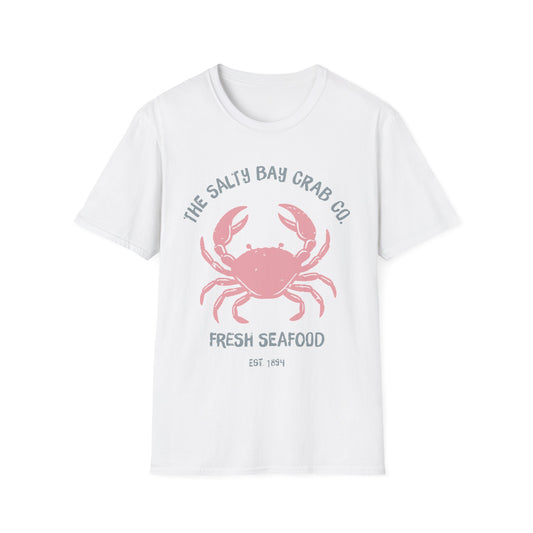 Salty Bay Crab Co. Design 2 T-Shirt in Pink T-Shirt