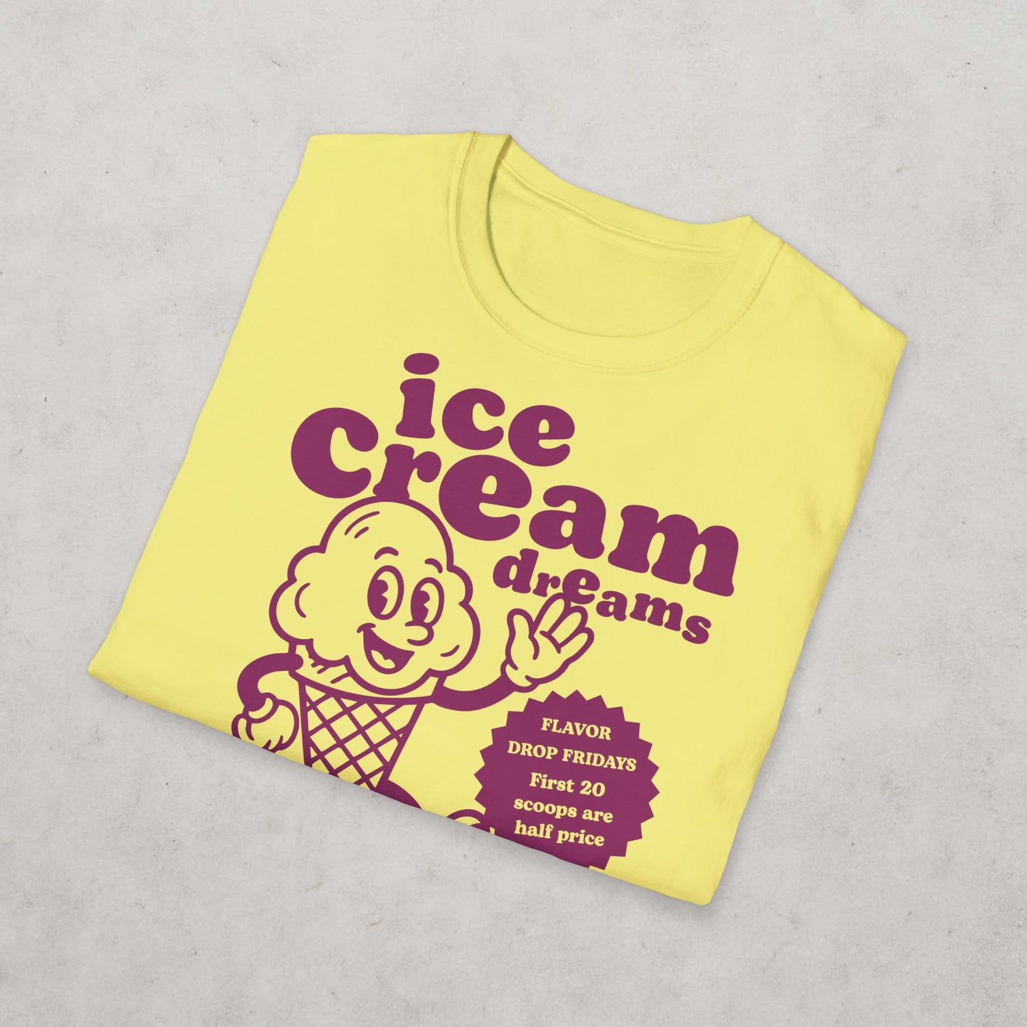 Ice Cream Dreams Cartoon T-Shirt