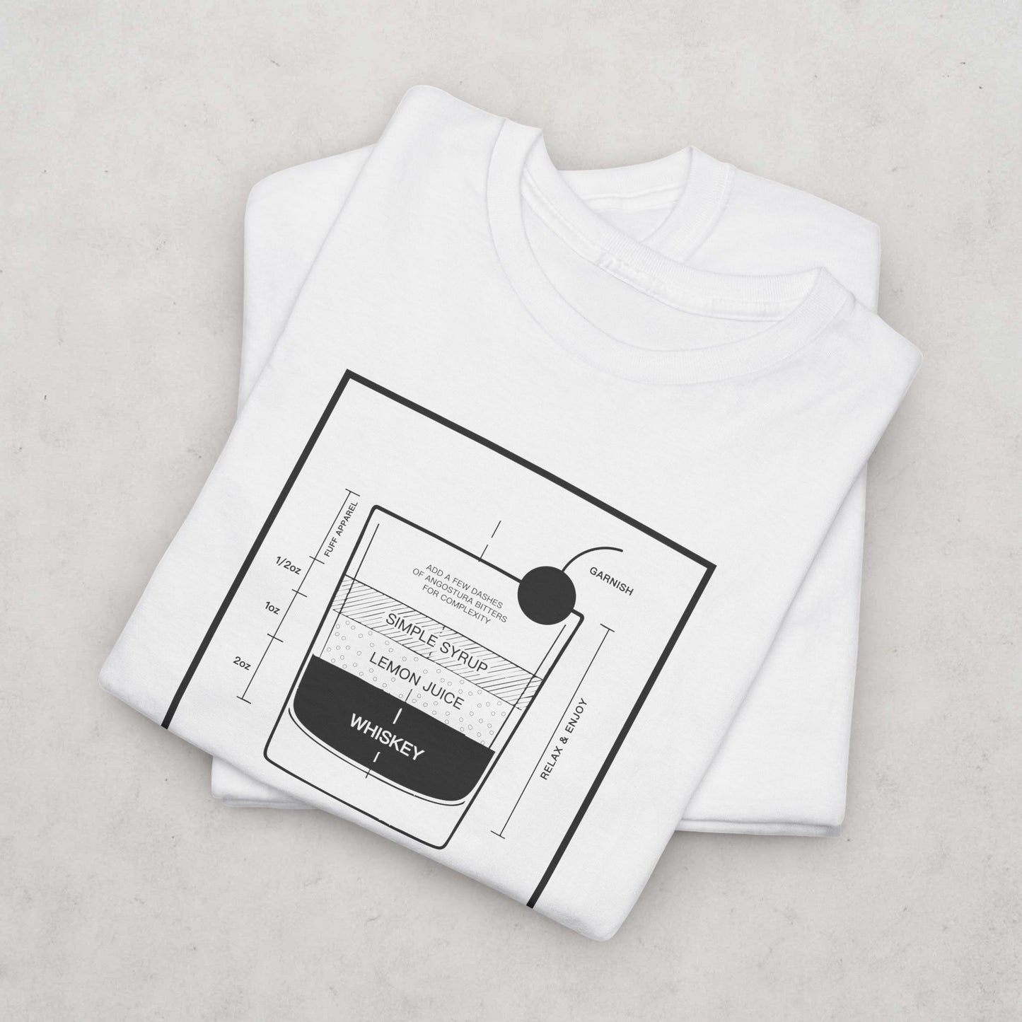 Whiskey Sour T-Shirt | Vintage Cocktail Recipe Graphic Tee