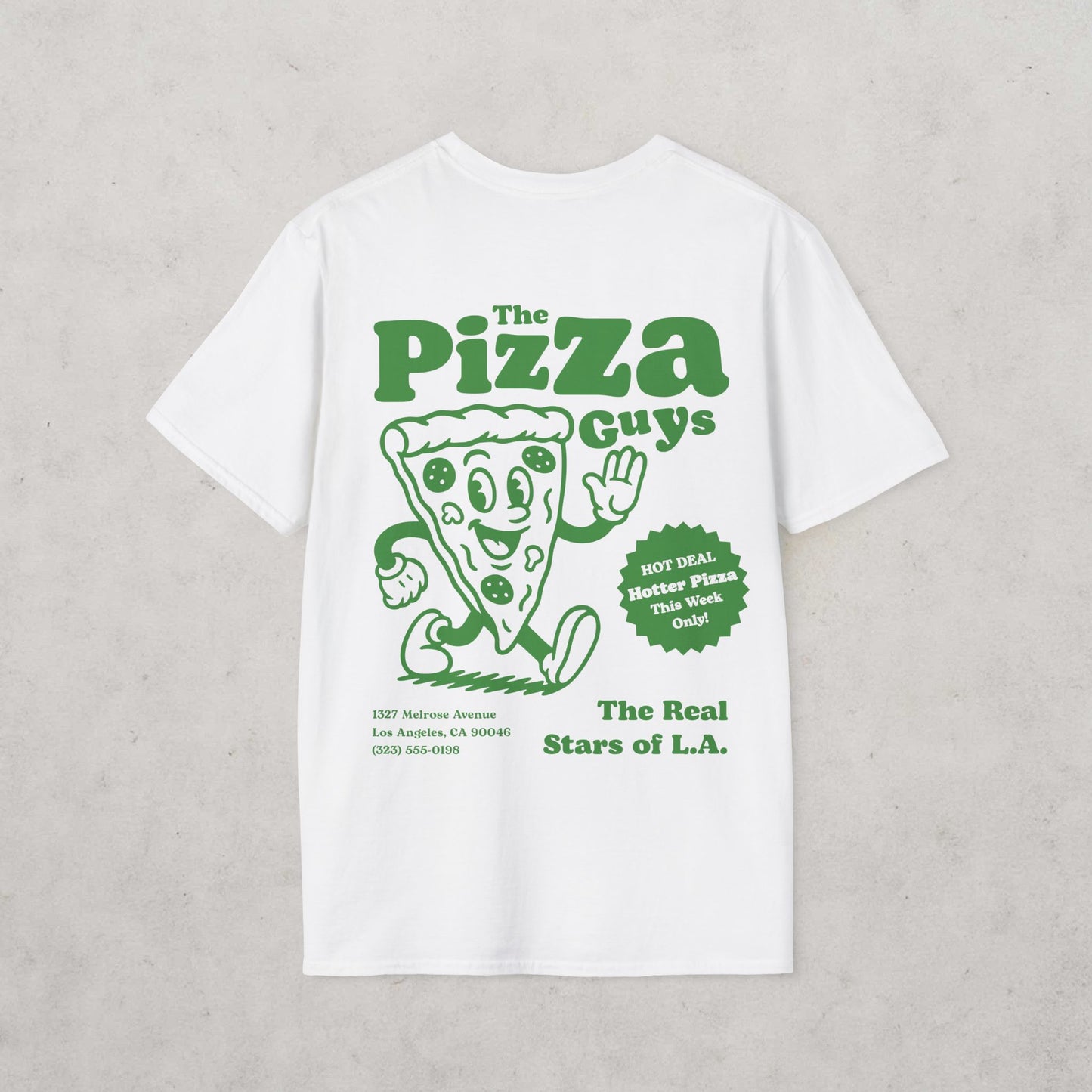 Pizza Cartoon T-Shirt (double sided)
