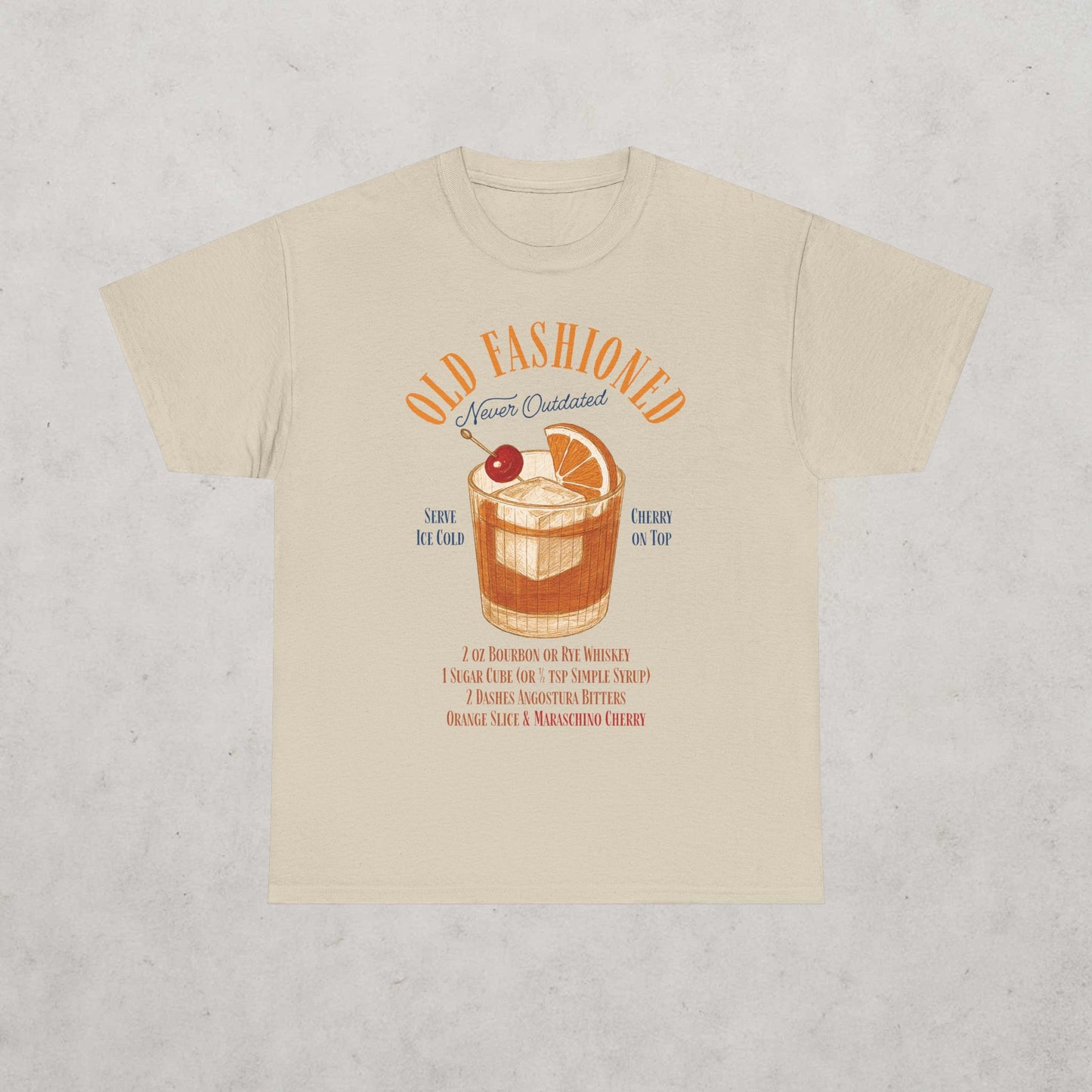 Old Fashioned Cocktail Heavyweight T-Shirt