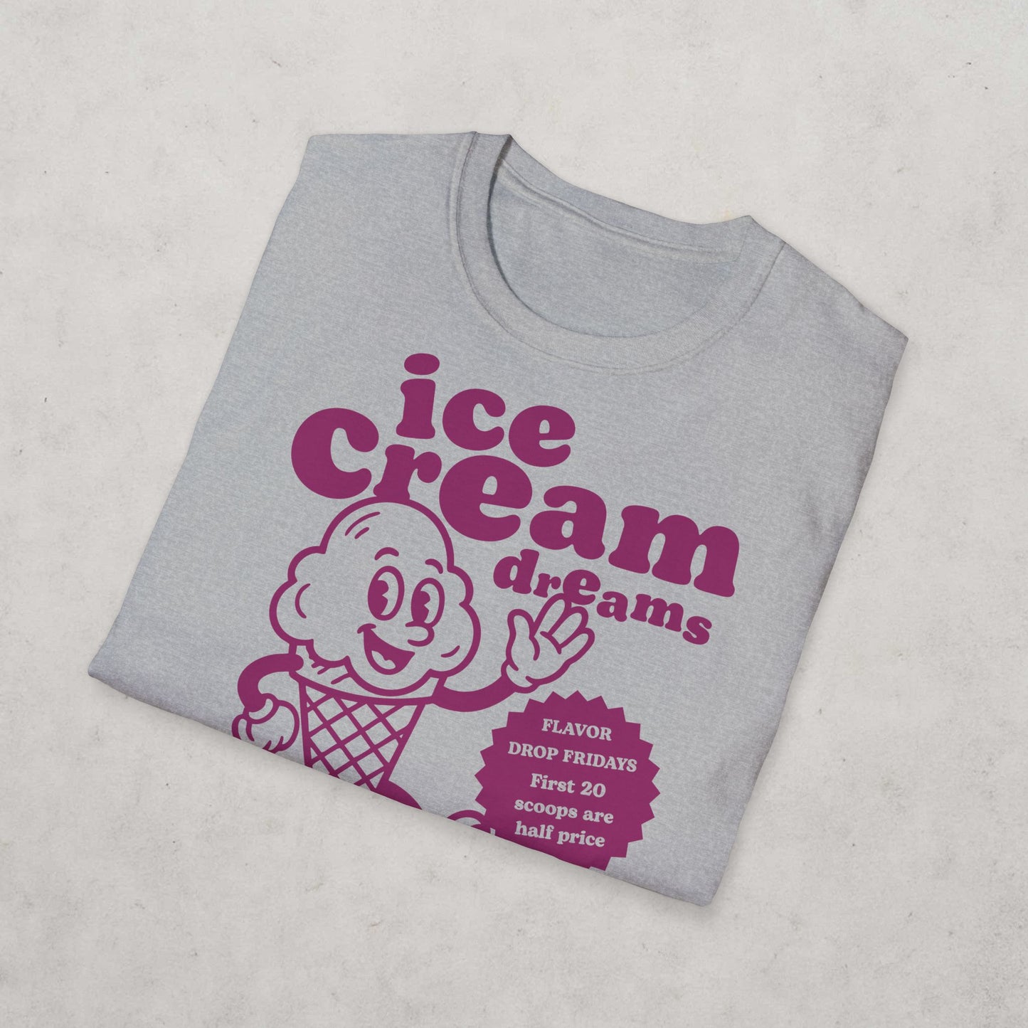 Ice Cream Dreams Cartoon T-Shirt