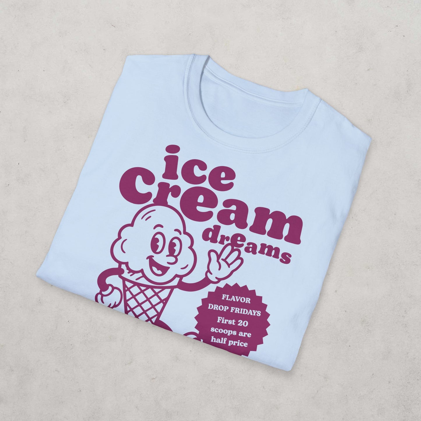 Ice Cream Dreams Cartoon T-Shirt