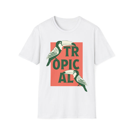 Tropical Toucan T-Shirt on Pink