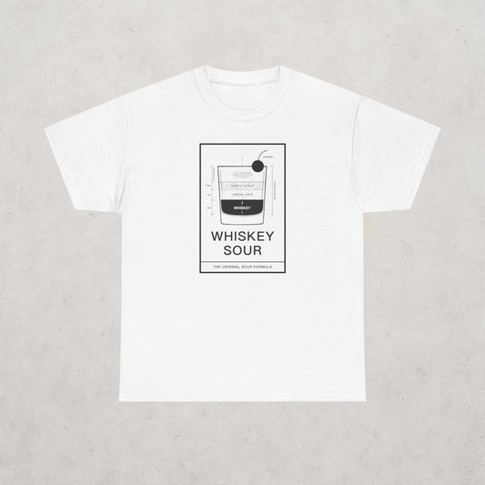 Whiskey Sour T-Shirt | Vintage Cocktail Recipe Graphic Tee