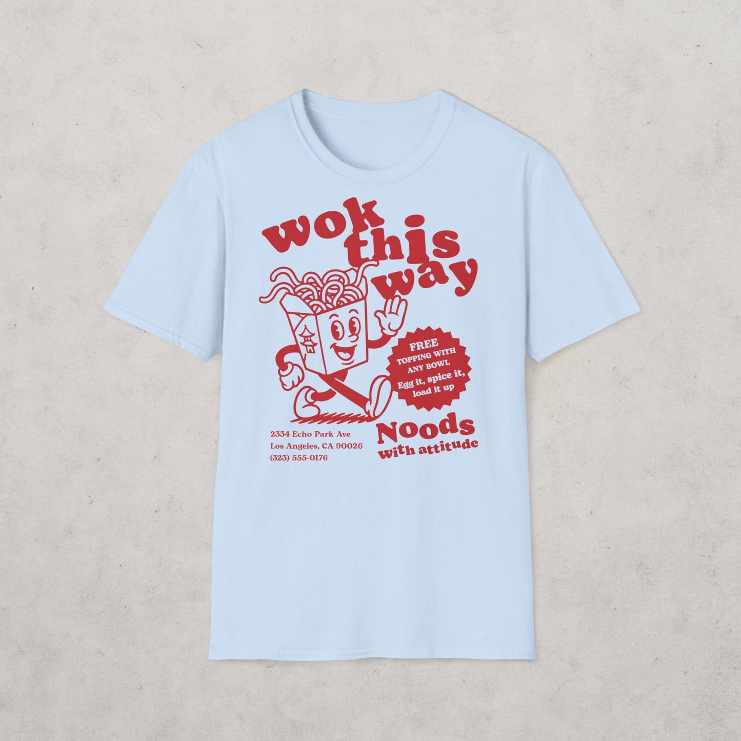 Wok This Way Noodle Cartoon T-Shirt