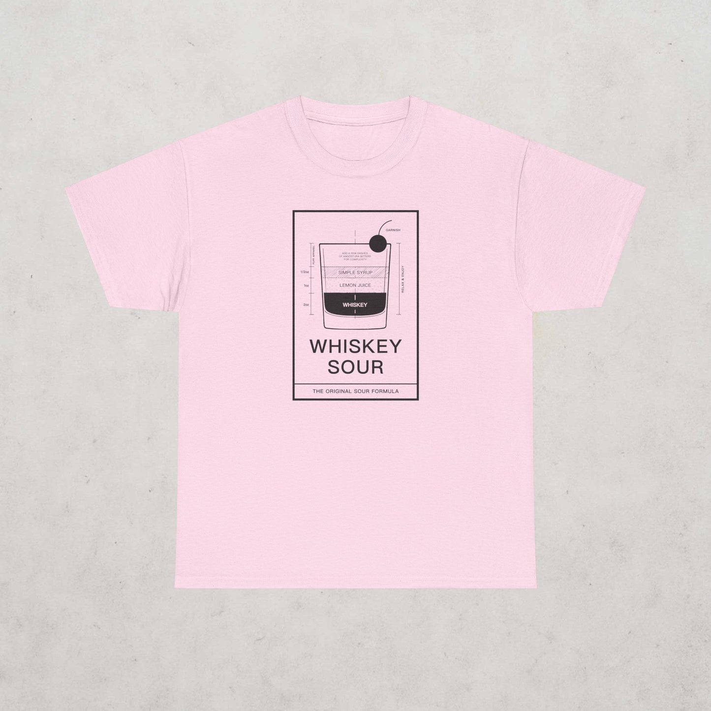 Whiskey Sour T-Shirt | Vintage Cocktail Recipe Graphic Tee