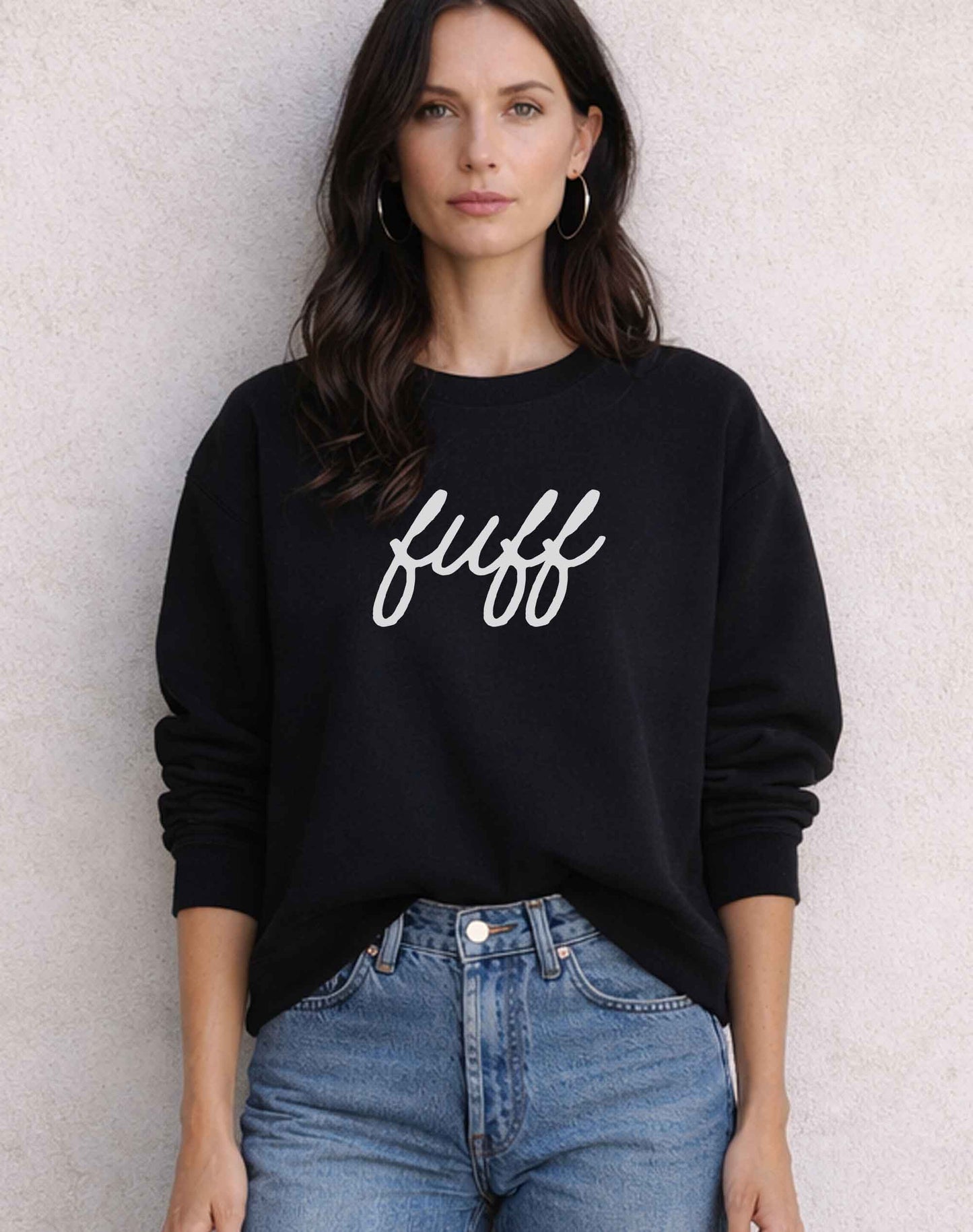 Fuff Organic Sweatshirt - White Lettering